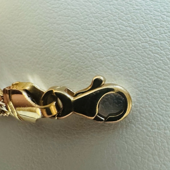 14K White and Yellow Gold Multi Rope Chain Twist Bracelet 6.75" inch Italy - Picture 5 of 6